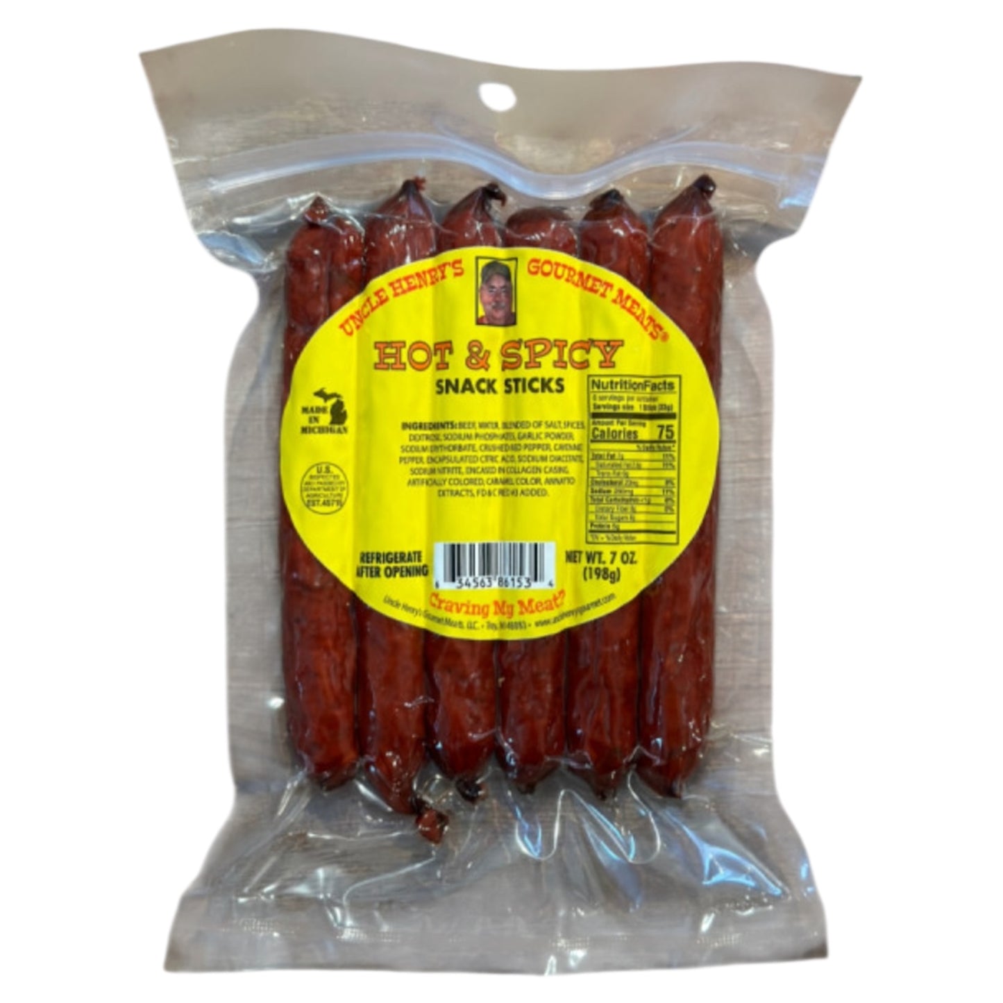 Beef Snack Sticks - 7oz Resealable Bags - Uncle Henry’s Gourmet Meats