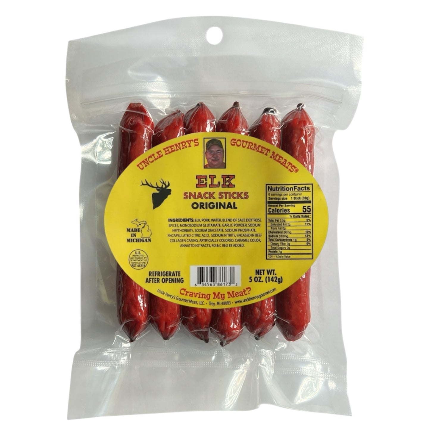 Wild Game Meat Snack Sticks - 5oz Resealable Bags - Uncle Henry’s Gourmet Meats