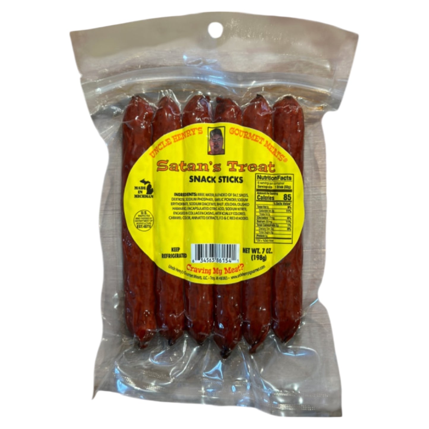 Beef Snack Sticks - 7oz Resealable Bags - Uncle Henry’s Gourmet Meats
