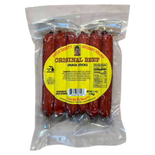 Beef Snack Sticks - 7oz Resealable Bags - Uncle Henry’s Gourmet Meats