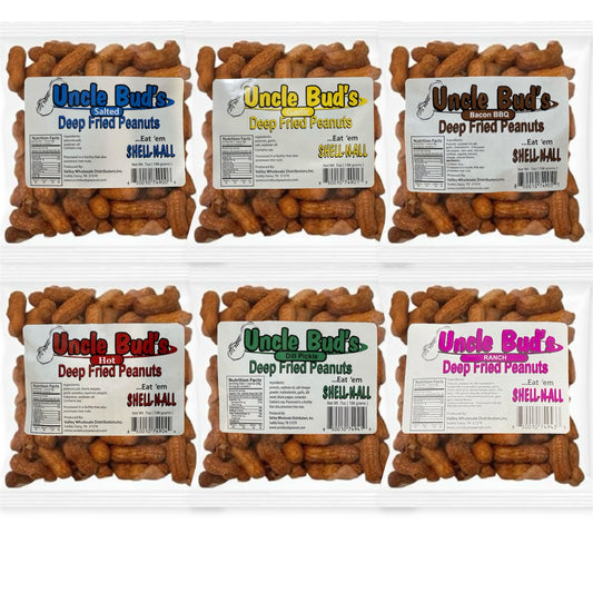 Uncle Bud's Deep Fried Peanuts - 6 Pack Sampler