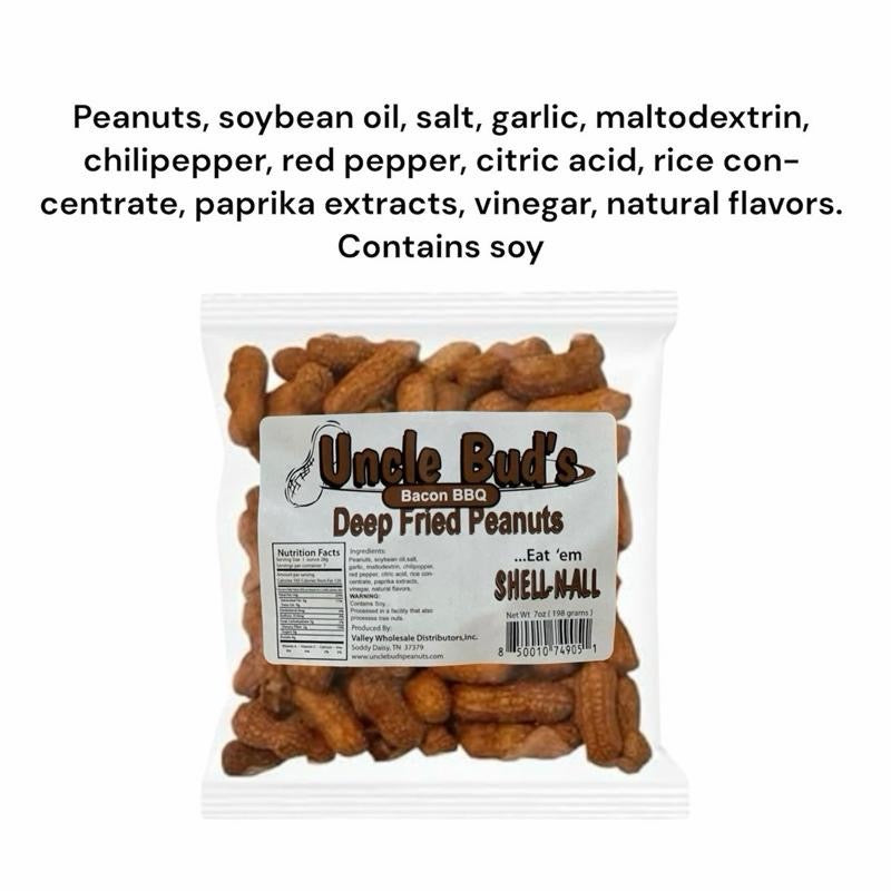 Deep Fried Peanuts - Uncle Bud's Deep Fried Peanuts Single Bags