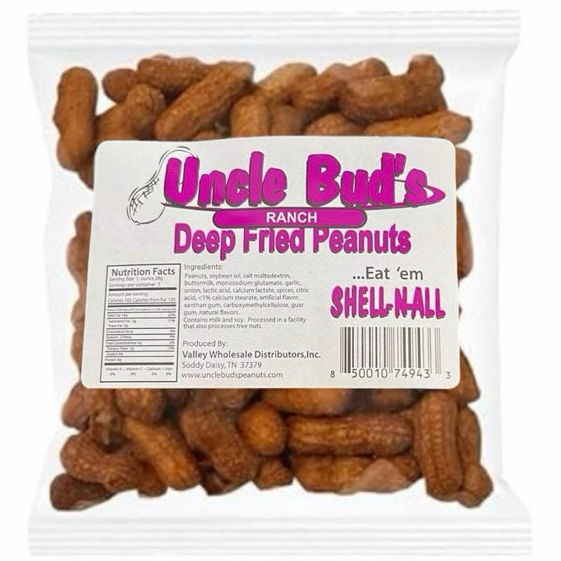 Deep Fried Peanuts - Uncle Bud's Deep Fried Peanuts Single Bags