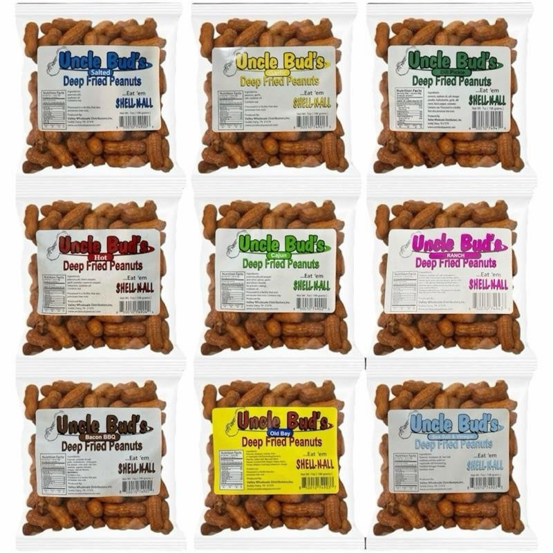 Deep Fried Peanuts - Uncle Bud's Deep Fried Peanuts Single Bags