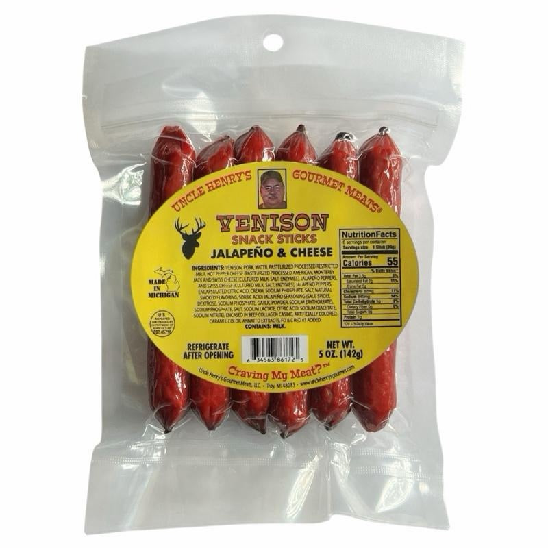 Wild Game Meat Snack Sticks - 5oz Resealable Bags - Uncle Henry’s Gourmet Meats
