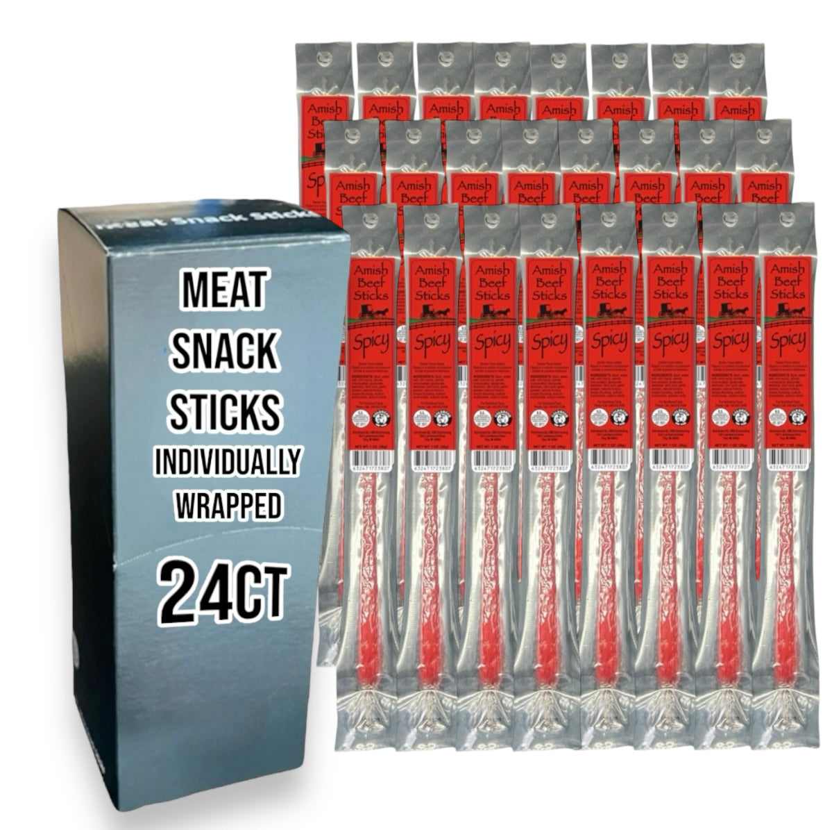 Amish Beef Sticks Individually Wrapped 24ct Box