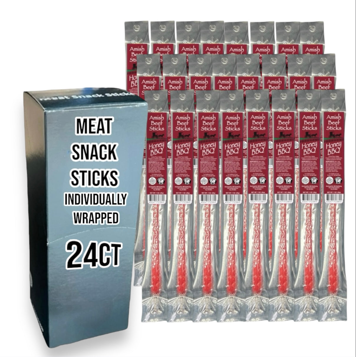 Amish Beef Sticks Individually Wrapped 24ct Box