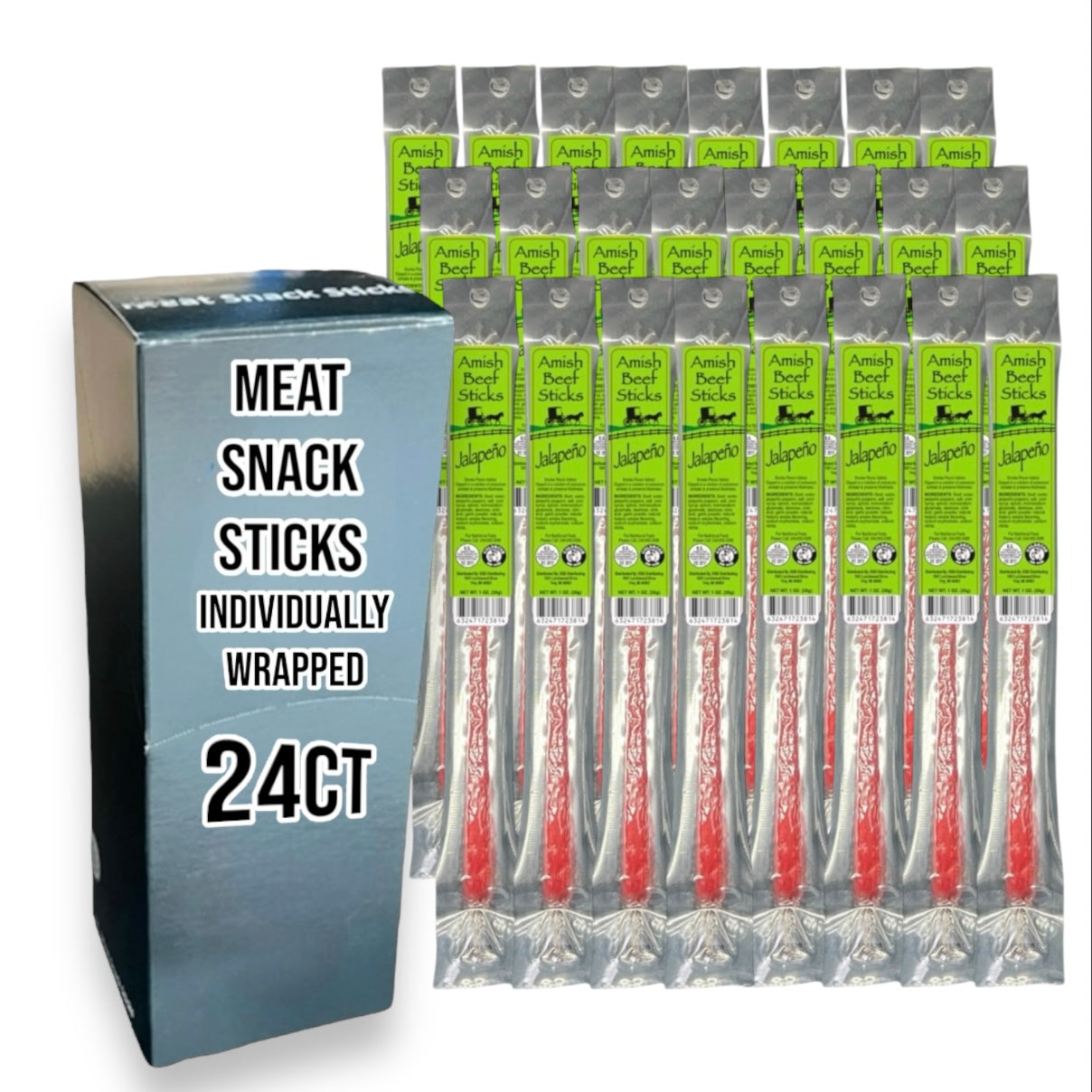 Amish Beef Sticks Individually Wrapped 24ct Box