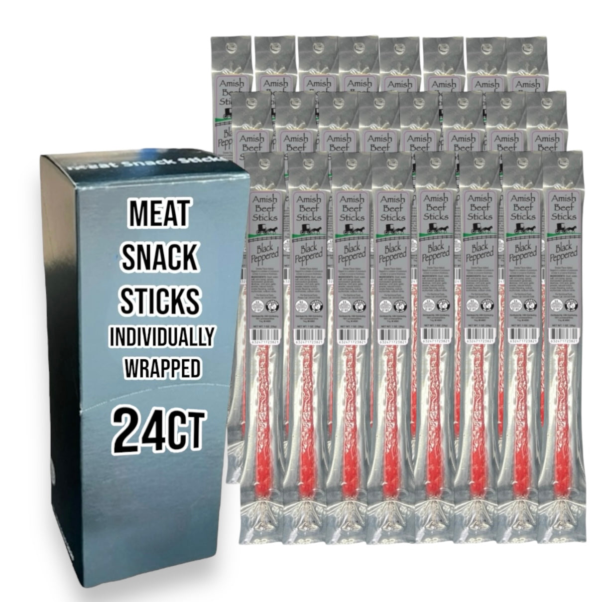 Amish Beef Sticks Individually Wrapped 24ct Box