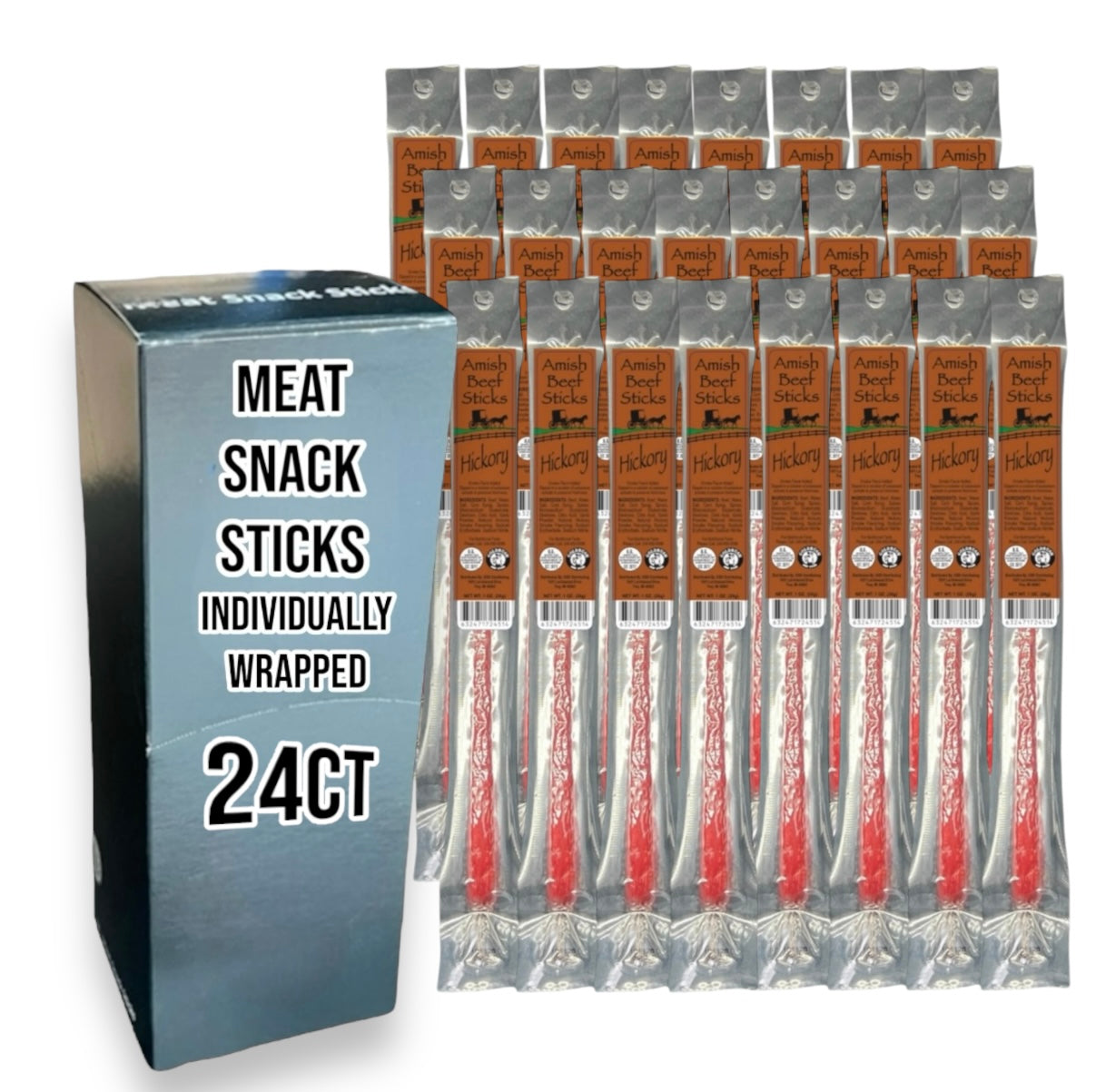 Amish Beef Sticks Individually Wrapped 24ct Box