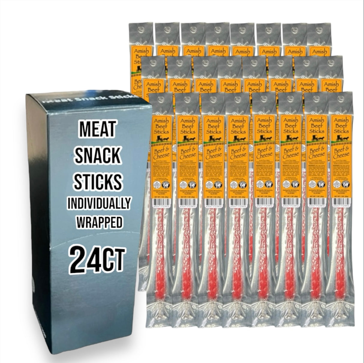 Amish Beef Sticks Individually Wrapped 24ct Box