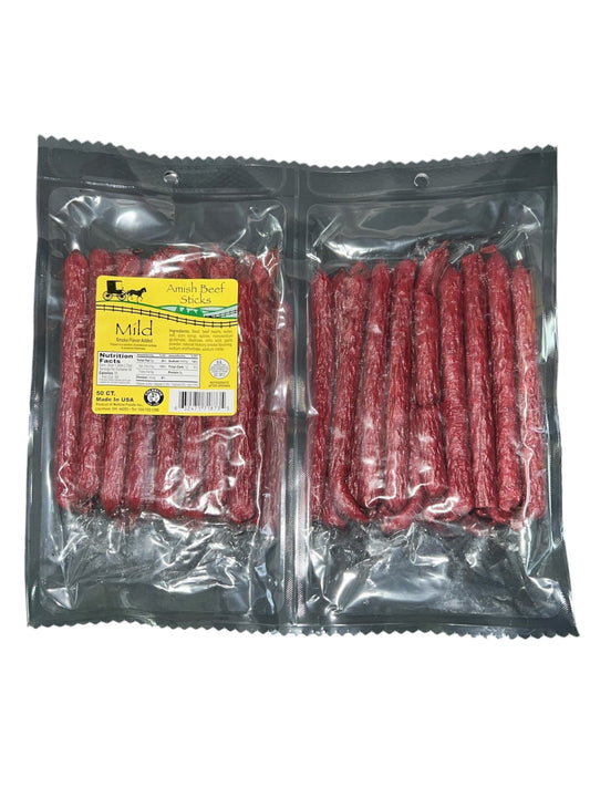 Amish Beef Stick Mild Saddle Bag - 50 Count - Mild