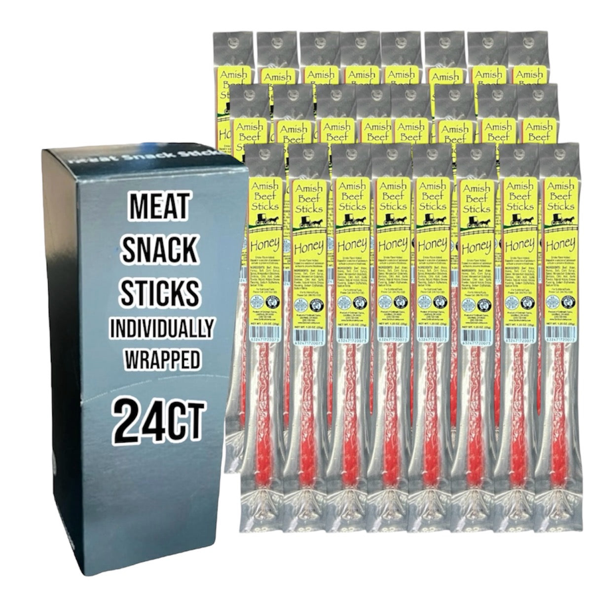 Amish Beef Sticks Individually Wrapped 24ct Box