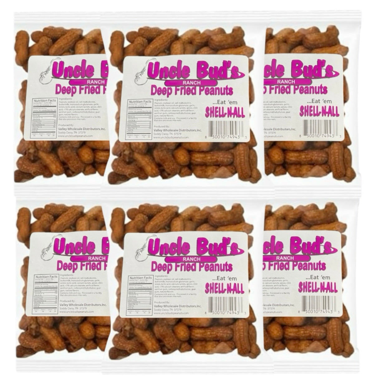 Uncle Bud's Deep Fried Peanuts 6 Count