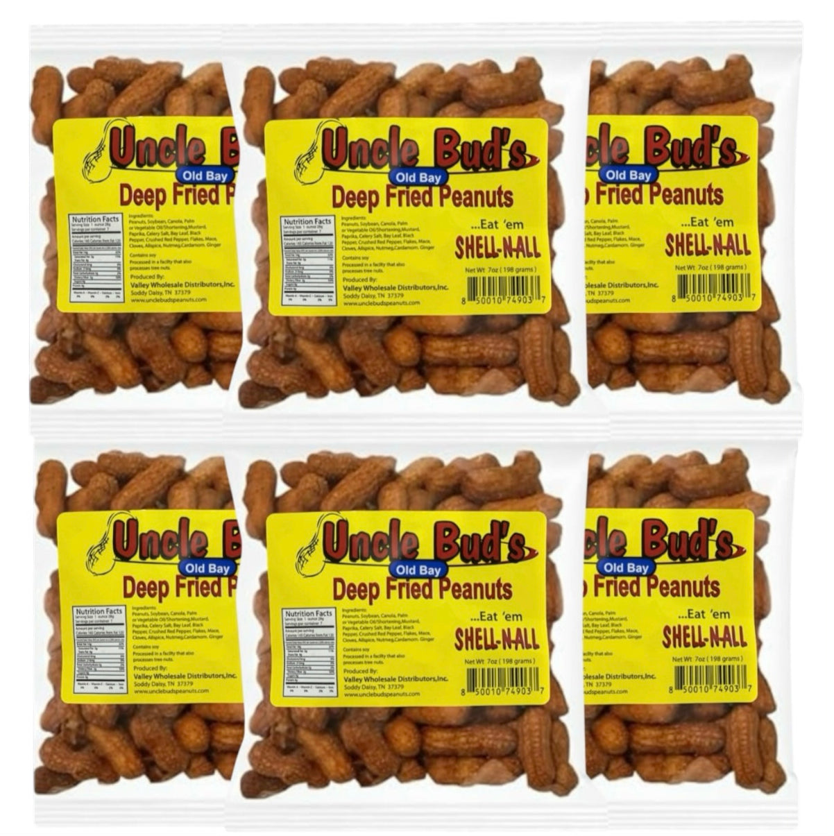 Uncle Bud's Deep Fried Peanuts 6 Count