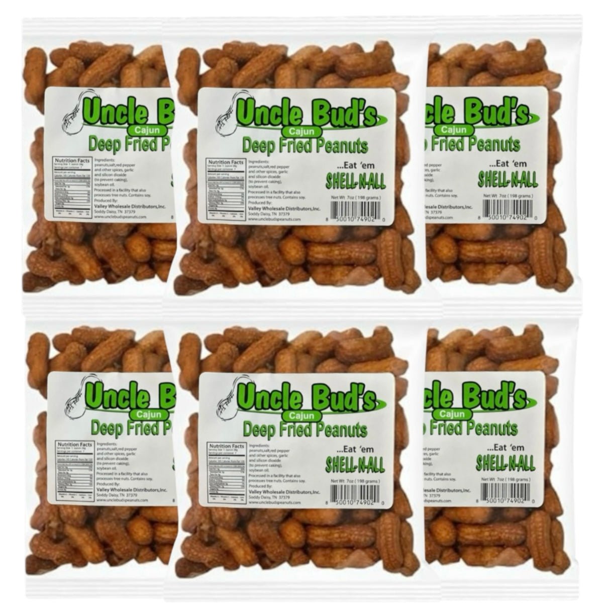 Uncle Bud's Deep Fried Peanuts 6 Count