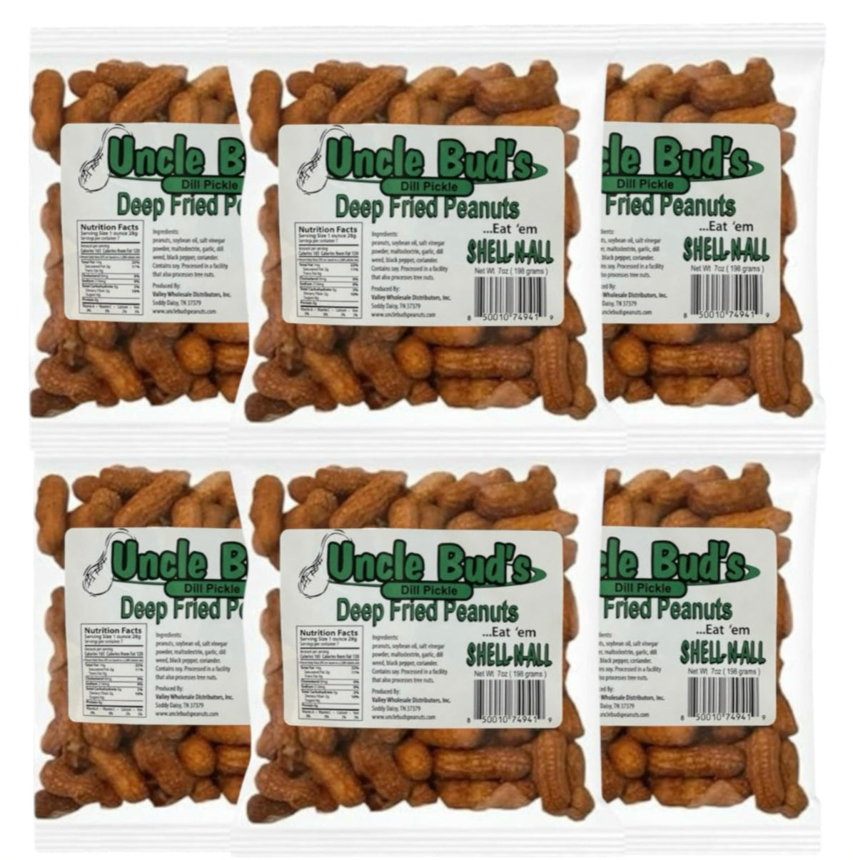 Uncle Bud's Deep Fried Peanuts 6 Count