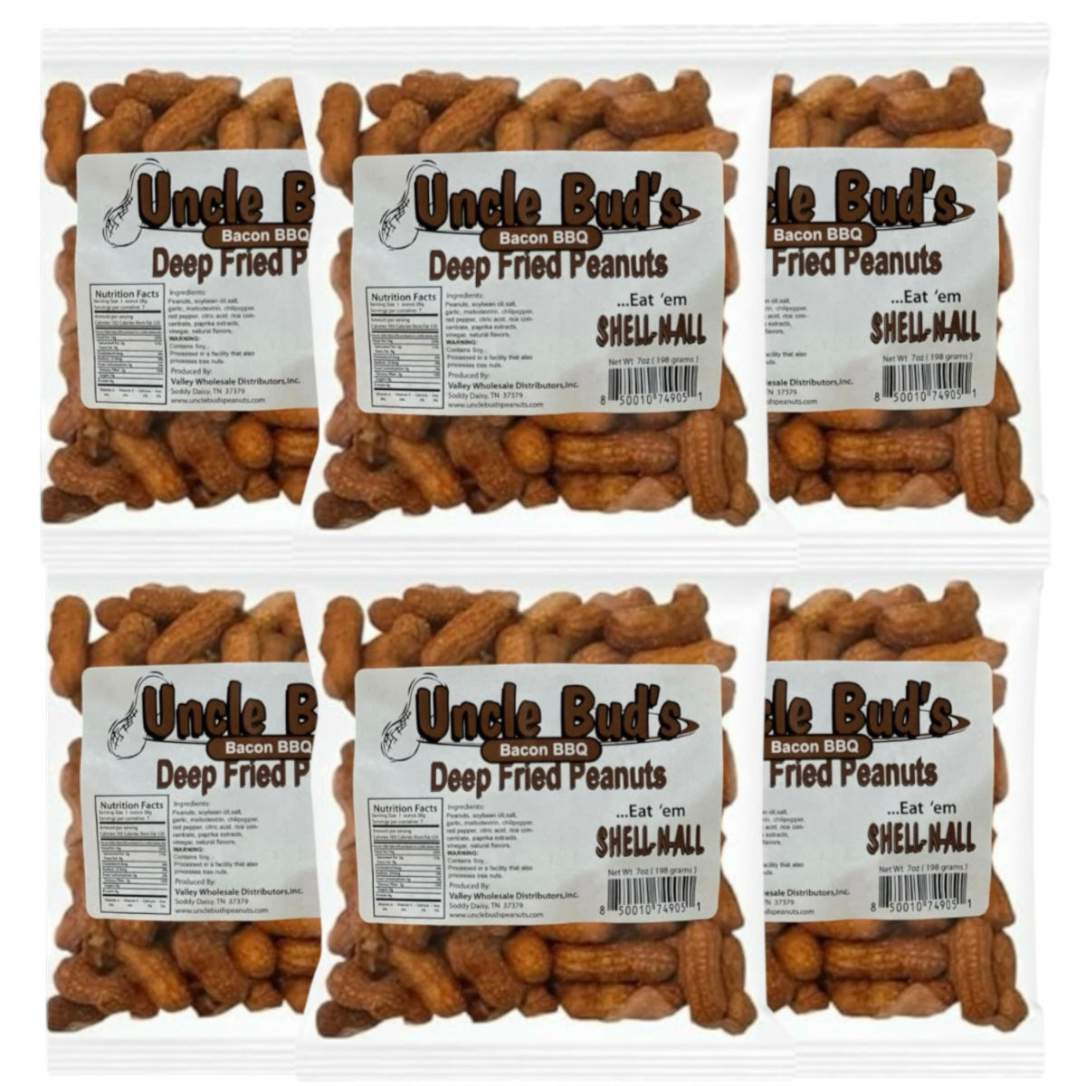 Uncle Bud's Deep Fried Peanuts 6 Count