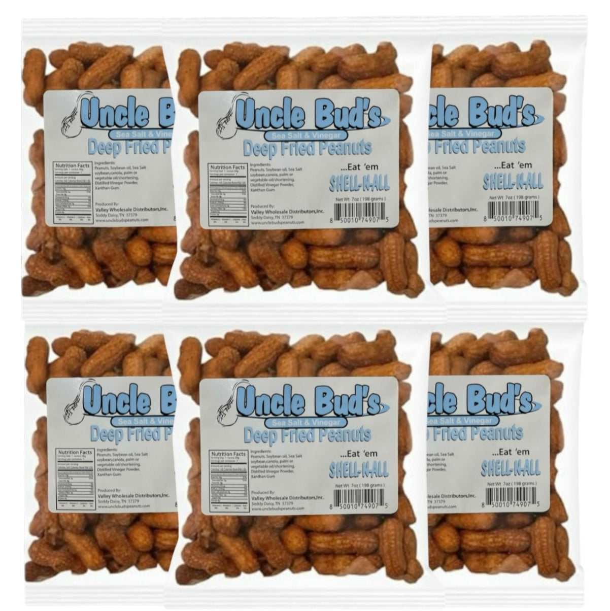 Uncle Bud's Deep Fried Peanuts 6 Count