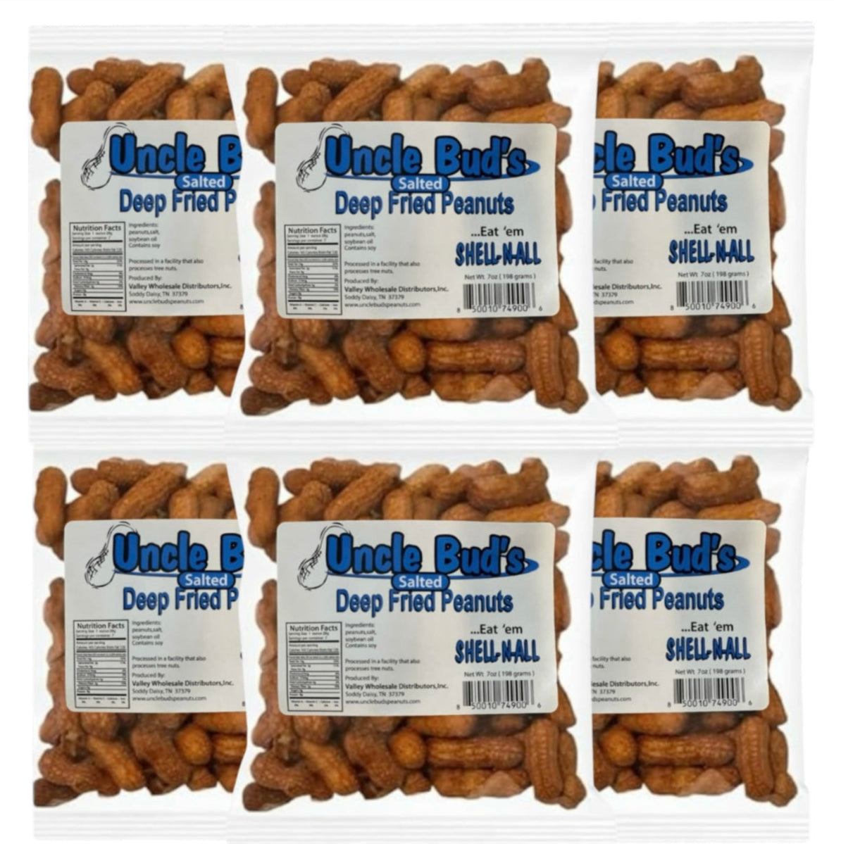 Uncle Bud's Deep Fried Peanuts 6 Count