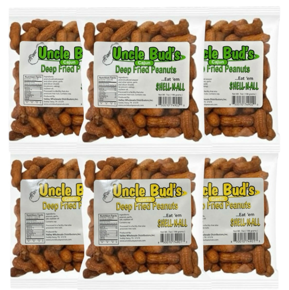 Uncle Bud's Deep Fried Peanuts Mix & Match - 6 Count