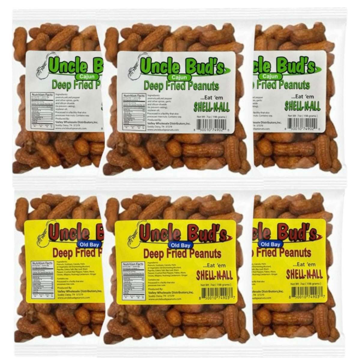 Uncle Bud's Deep Fried Peanuts Mix & Match - 6 Count