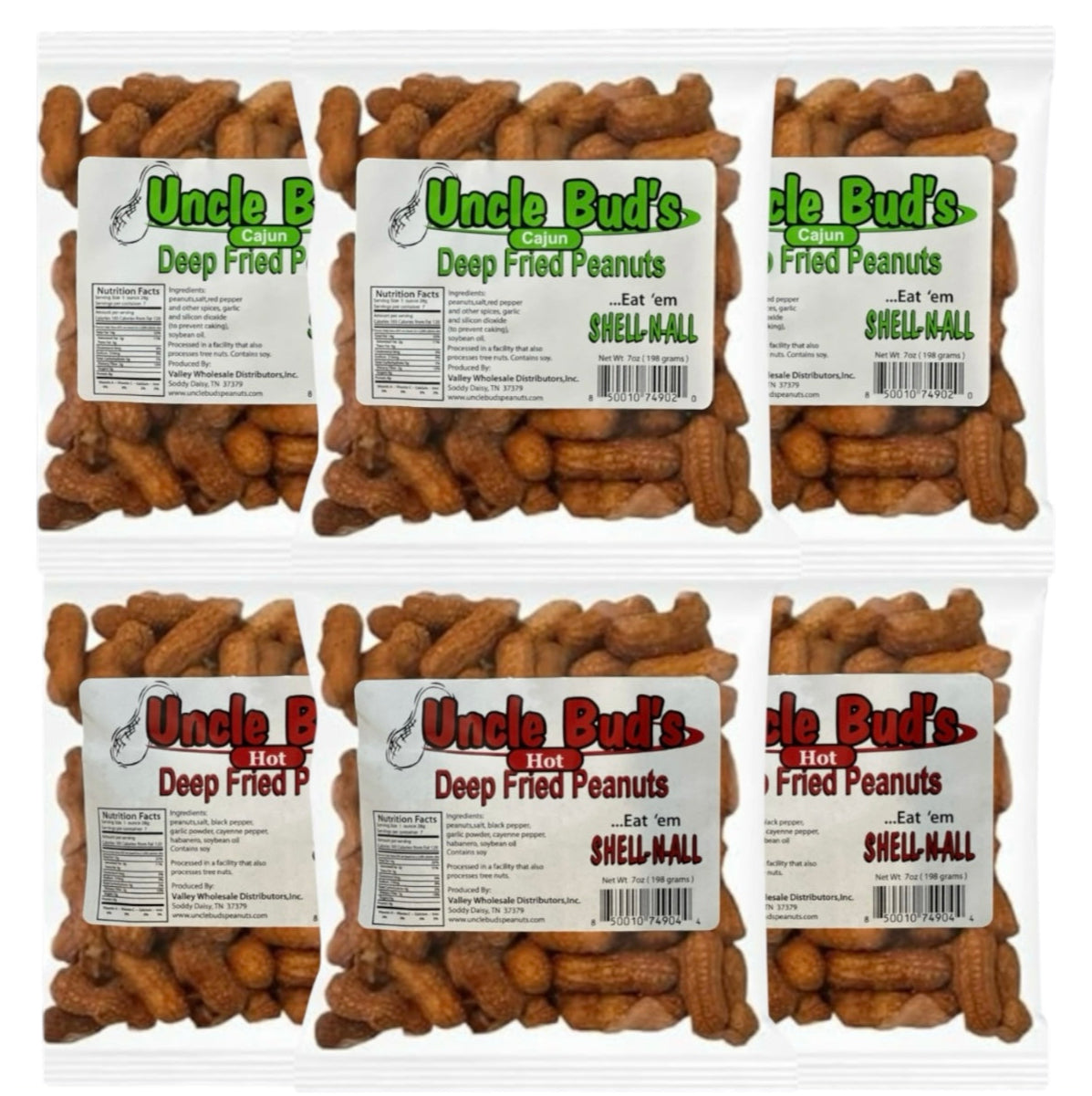 Uncle Bud's Deep Fried Peanuts Mix & Match - 6 Count