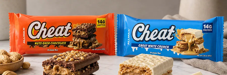 Allmax Cheat Bar - 12 Bars x 2.05oz (58g) - The High Protein Snack Bar That Tastes Like a Cheat Day